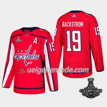 Herren Eishockey Washington Capitals Trikot Nicklas Backstrom 19 2018 Stanley Cup Champions Adidas Rot Authentic